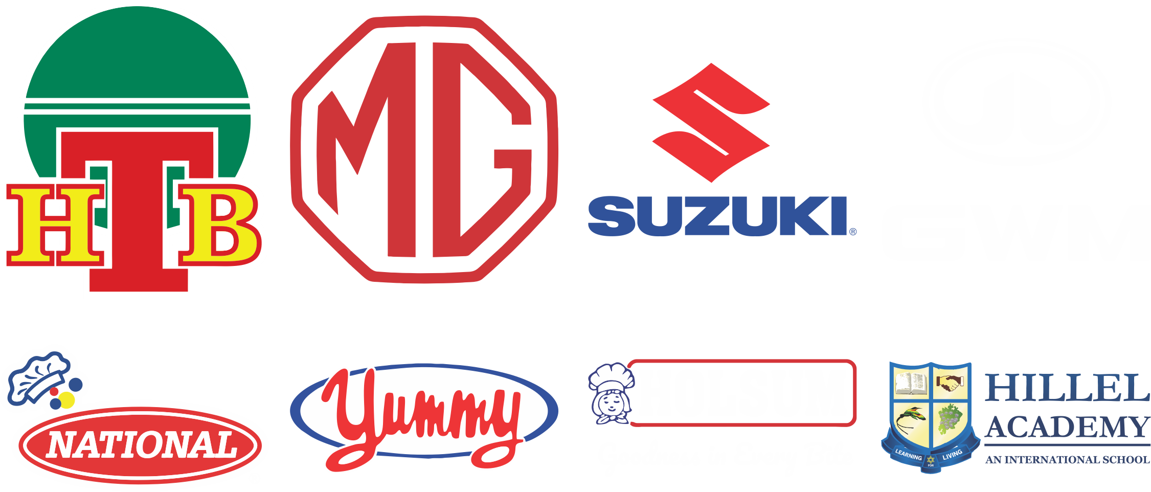 Trusted Clients including Suzuki, National, Hillel Academy, Yummy and more